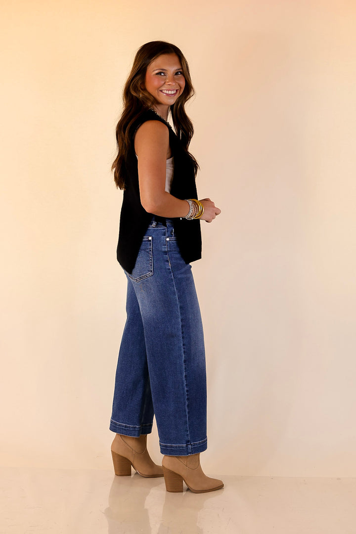 Tied and True Knit Sweater with Side Ties in Black