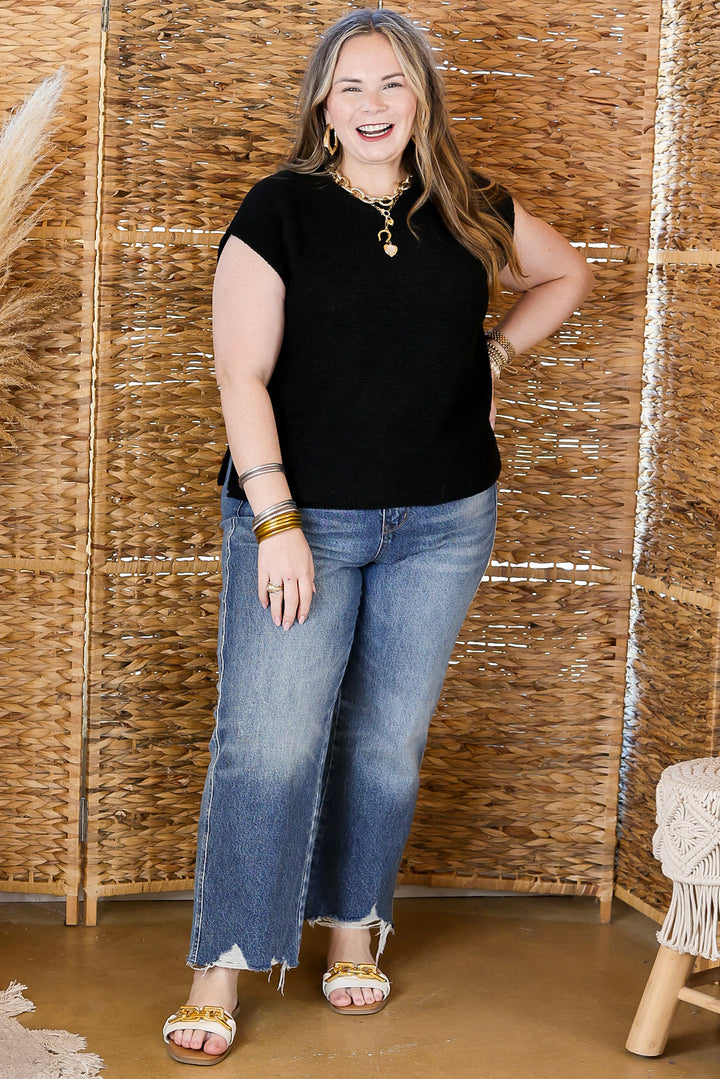 Judy Blue | In the Details Rigid Magic Cropped Wide Leg Jeans in Medium Vintage Wash