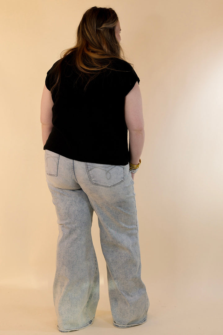 Judy Blue | Next Level Look Tummy Control Retro Wide Leg Jean in Light Wash