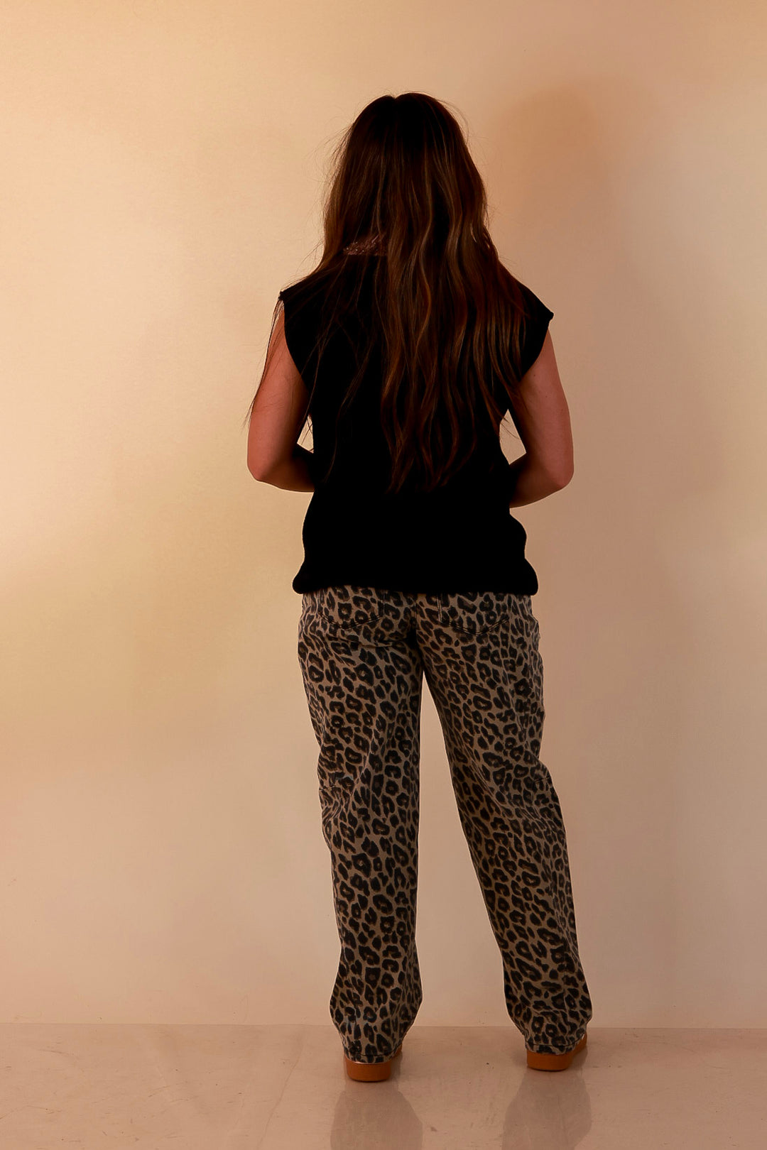 Always a Favorite Crew Neck Front Seam Sweater Knit Top in Black