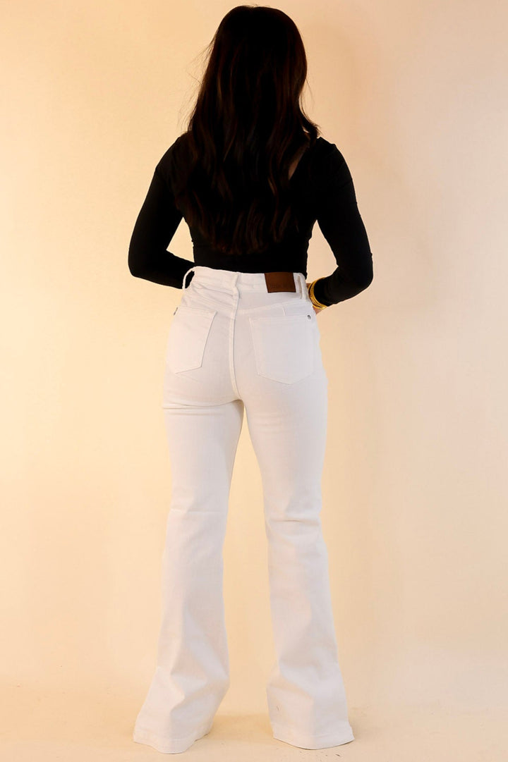 Judy Blue | The Perfect Pair Slim Bootcut Jean with Side Slit in White