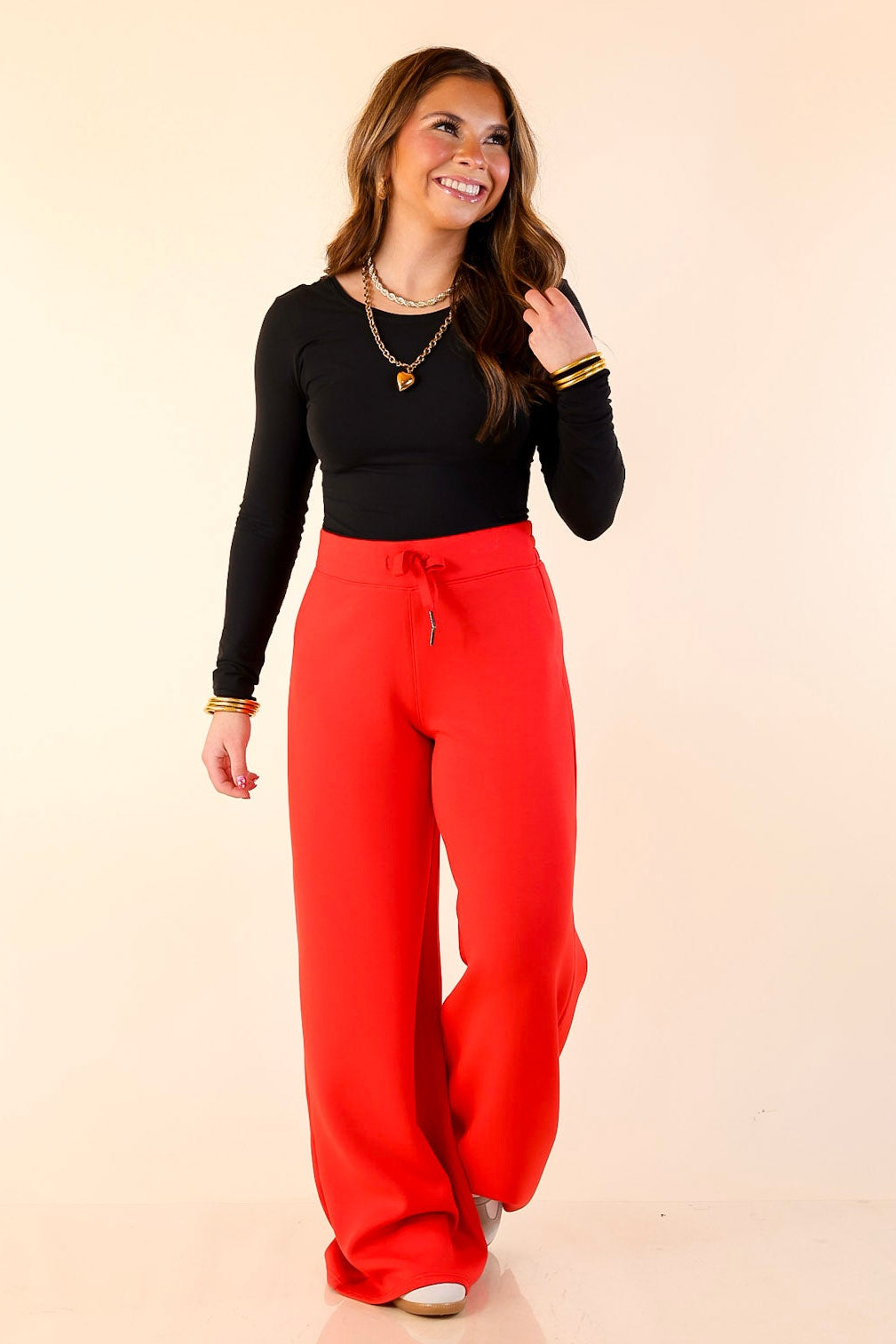 SPANX | AirEssentials Wide Leg Pant in Red