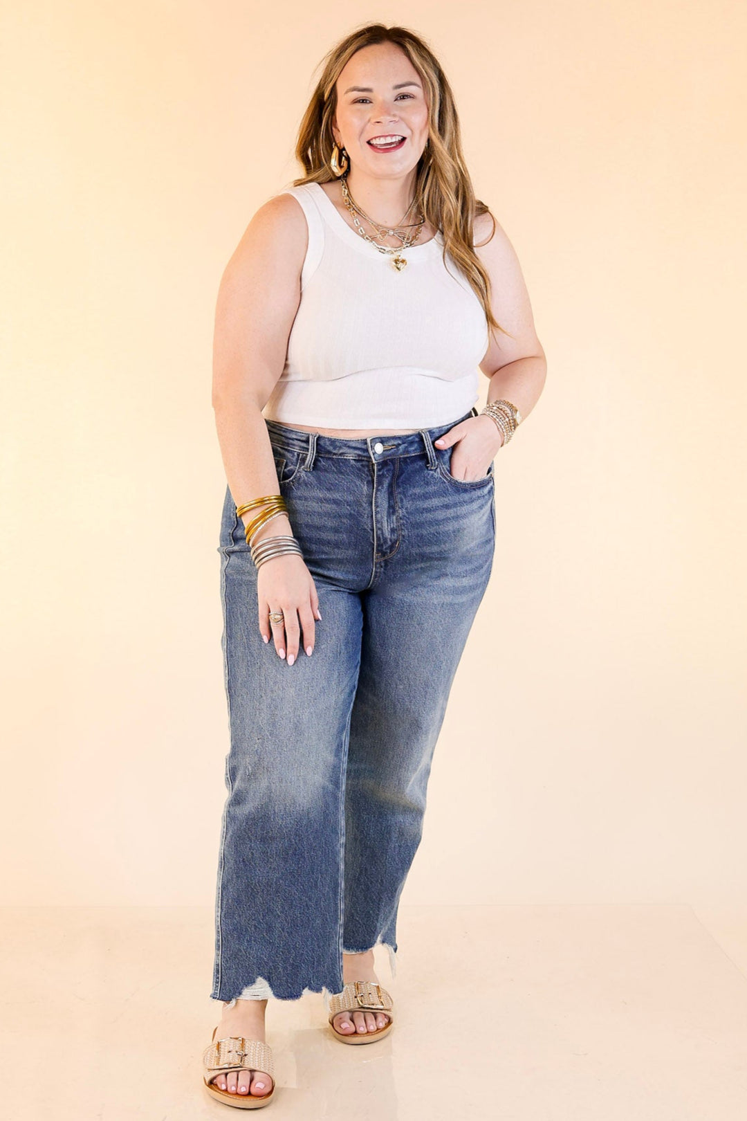 Summer Essential Cropped Sleeveless Top in White