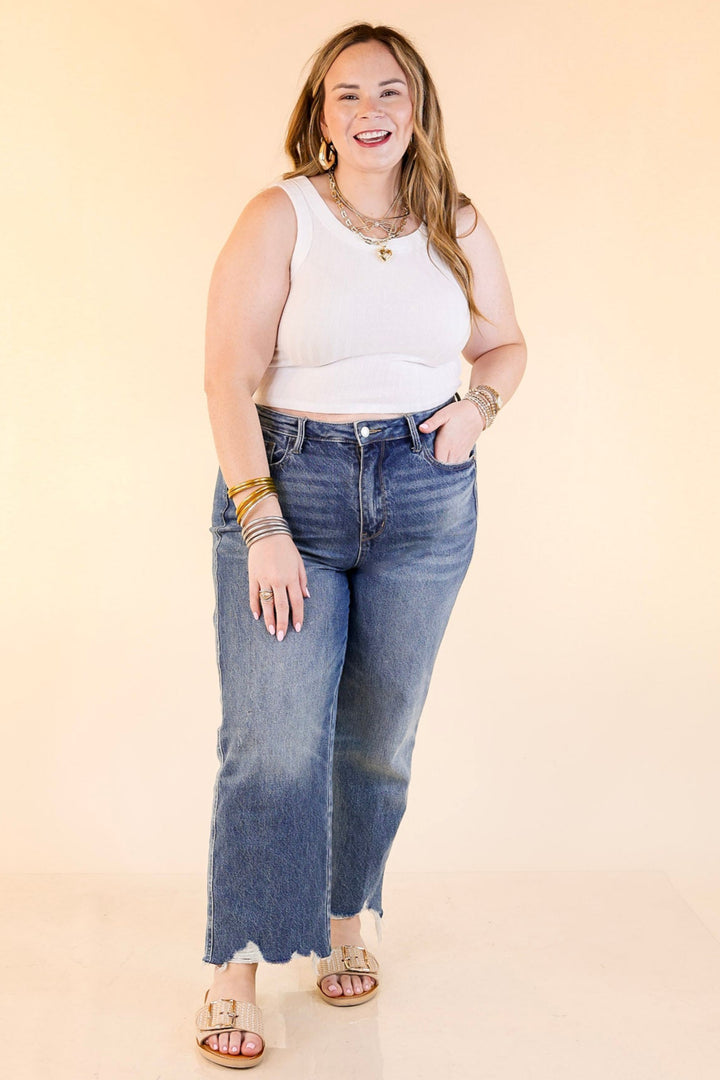 Summer Essential Cropped Sleeveless Top in White