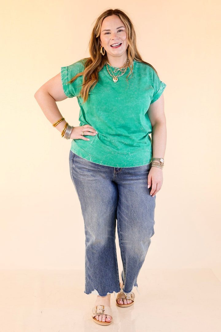 Chic Made Easy Short Sleeve Shirt in Green