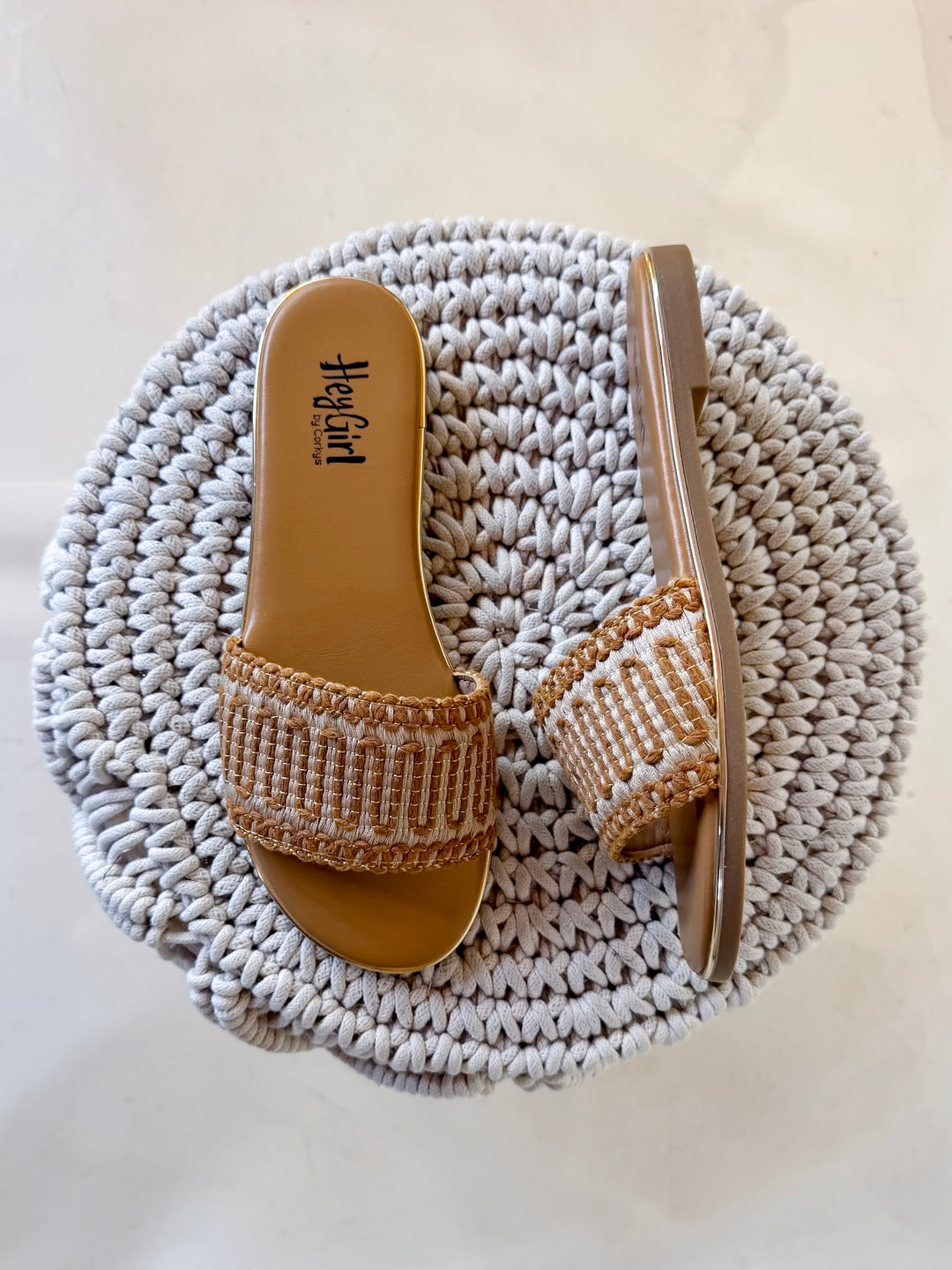 Corky's | Here For A Good Time Woven Flat Sandal in Tan
