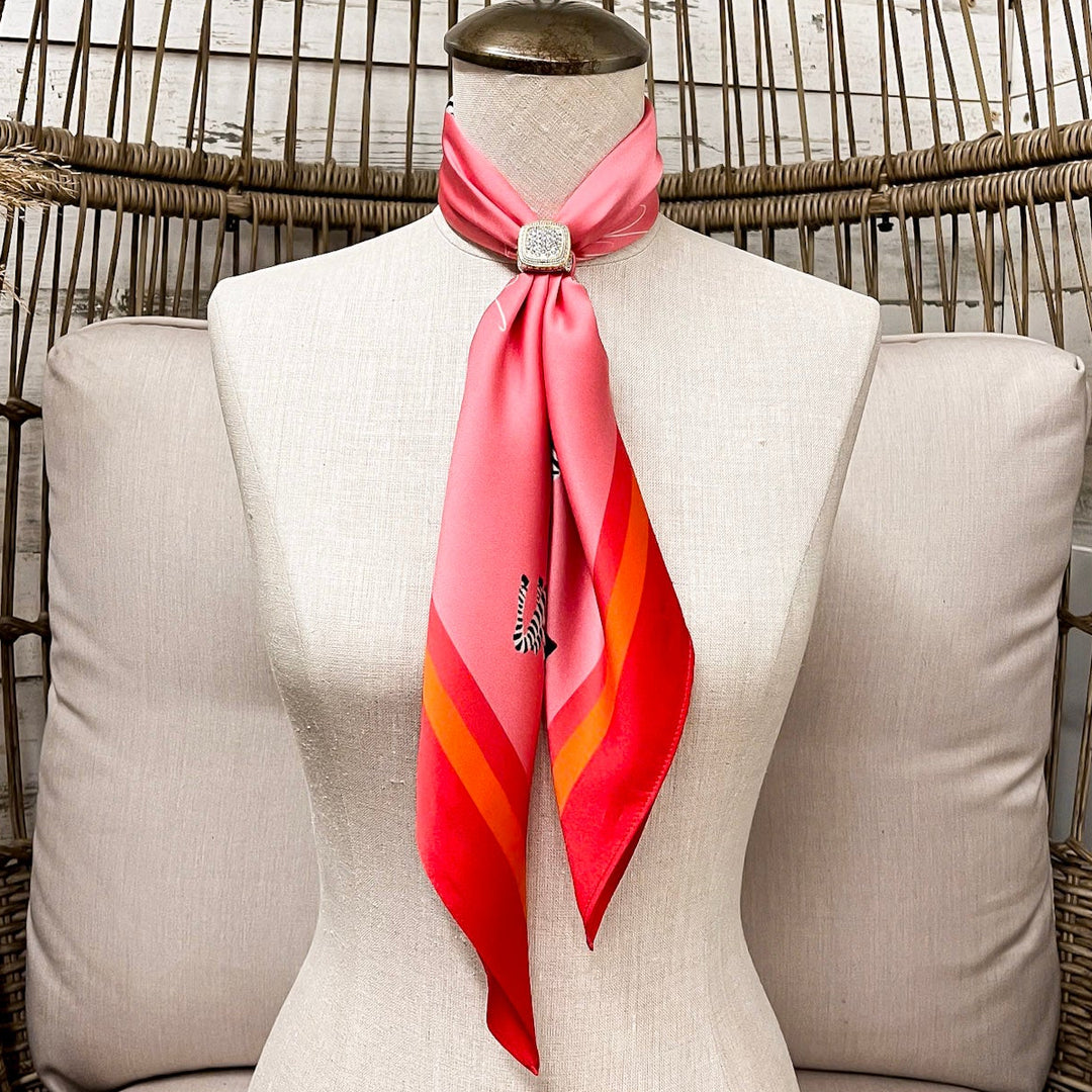 KB's Canvas | Rain or Shine Zebra Print Scarf in Pink