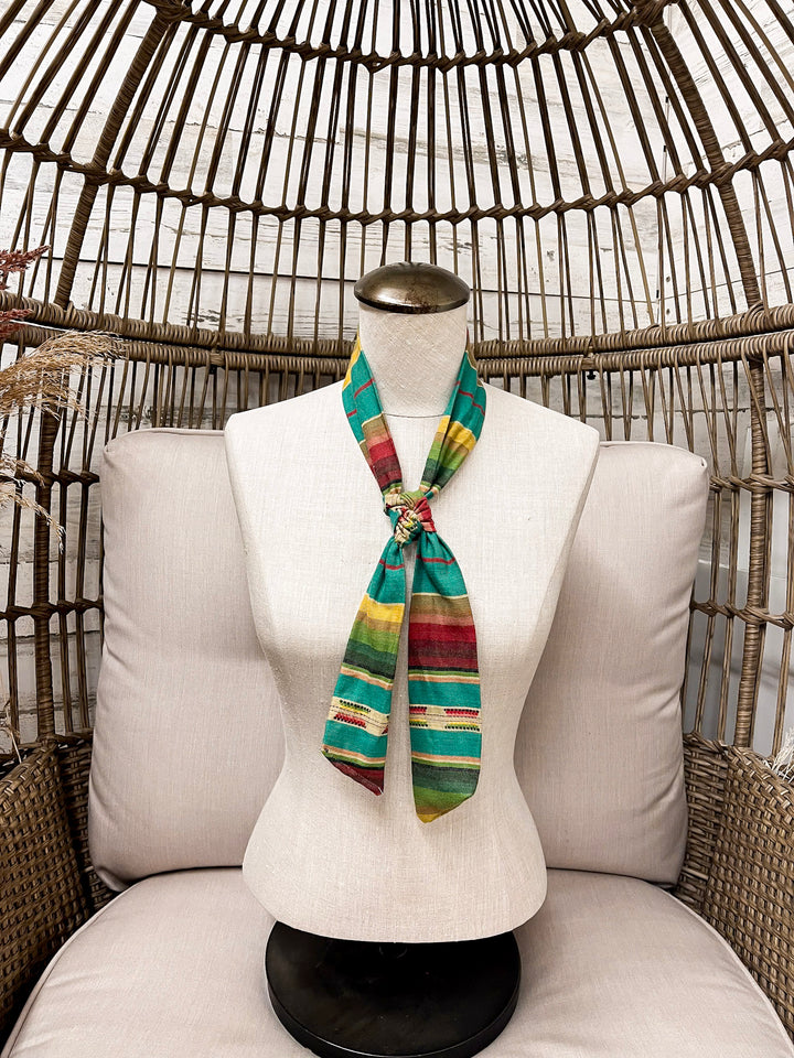Refined on the Range Serape Print Twilly Scarf in Blue