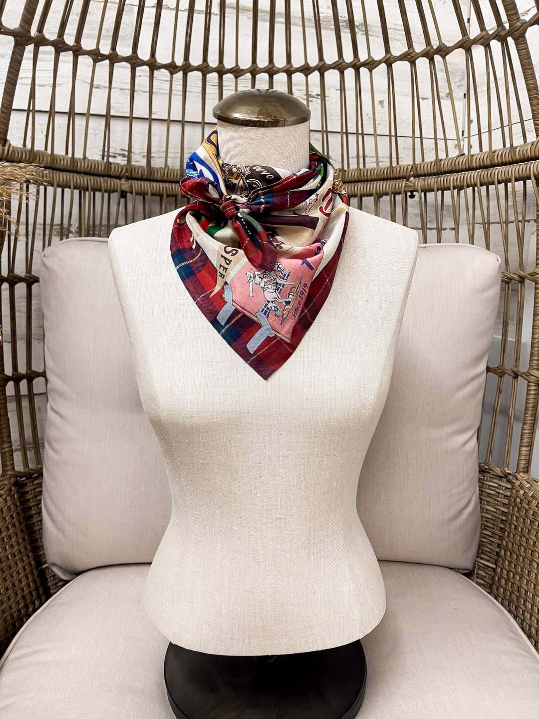 XOXO Art & Co | Rodeo Pennants Shorty Wild Rag Scarf in Multicolor