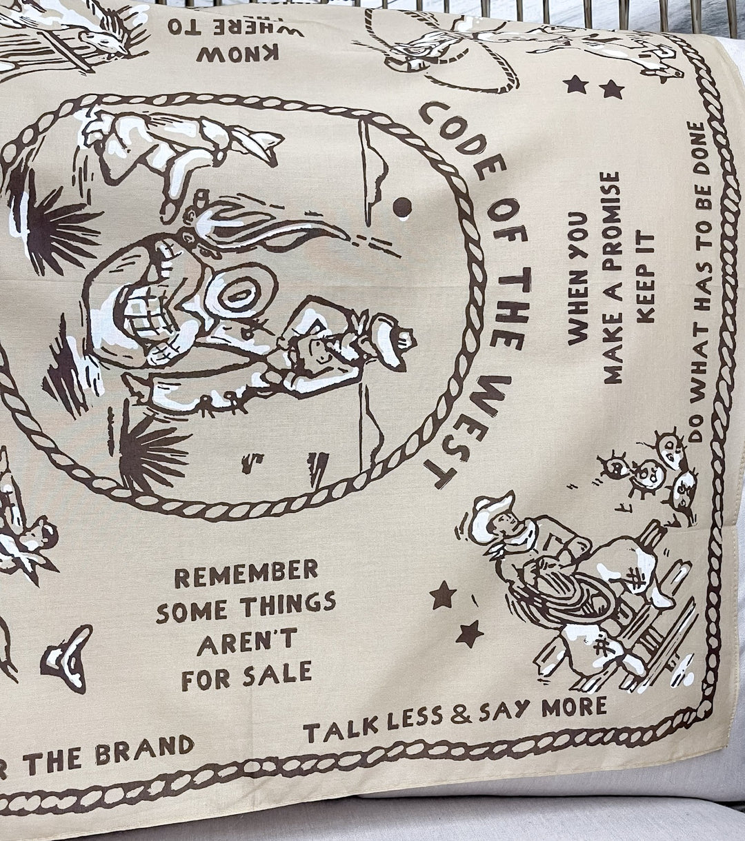 XOXO Art & Co | Code of the West Bandana Scarf