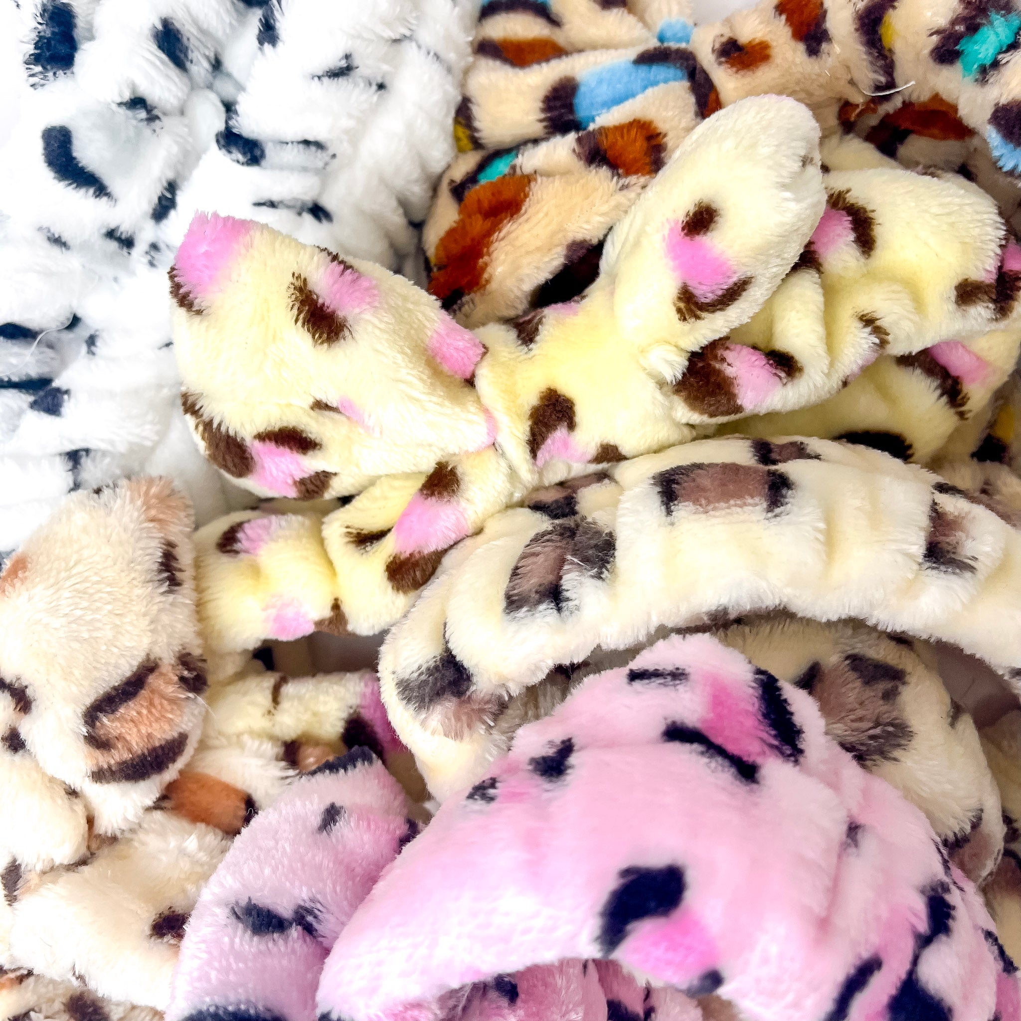 Animal Print Plush Bow Headbands - Giddy Up Glamour Boutique