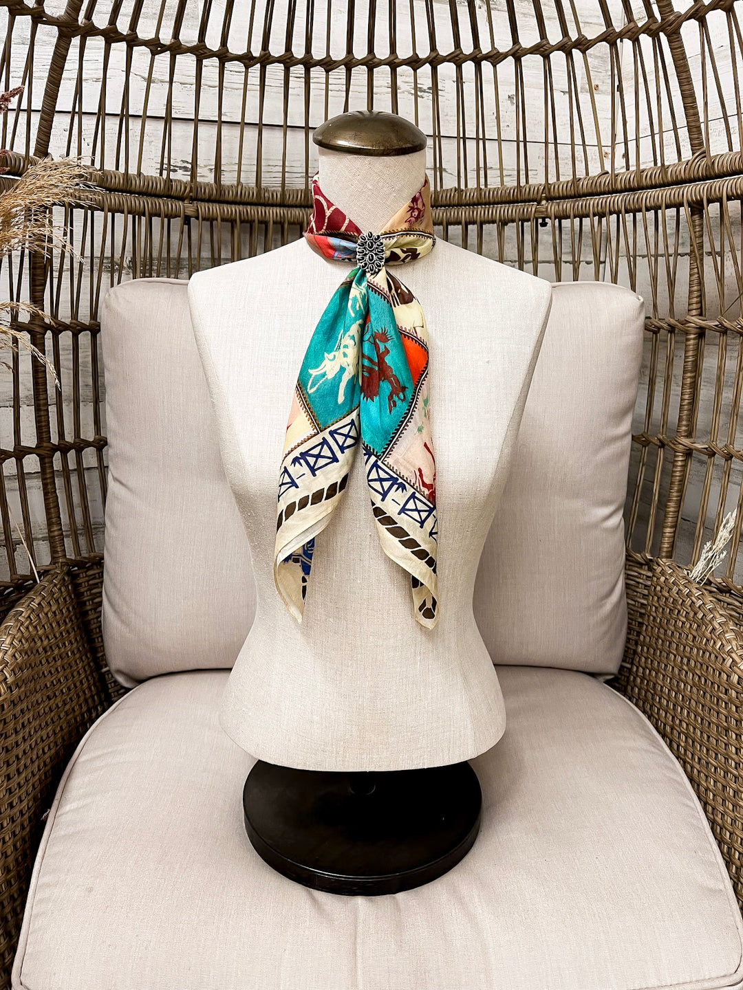 XOXO Art &amp; Co | Camp Blanket Shorty Wild Rag Scarf in Ivory