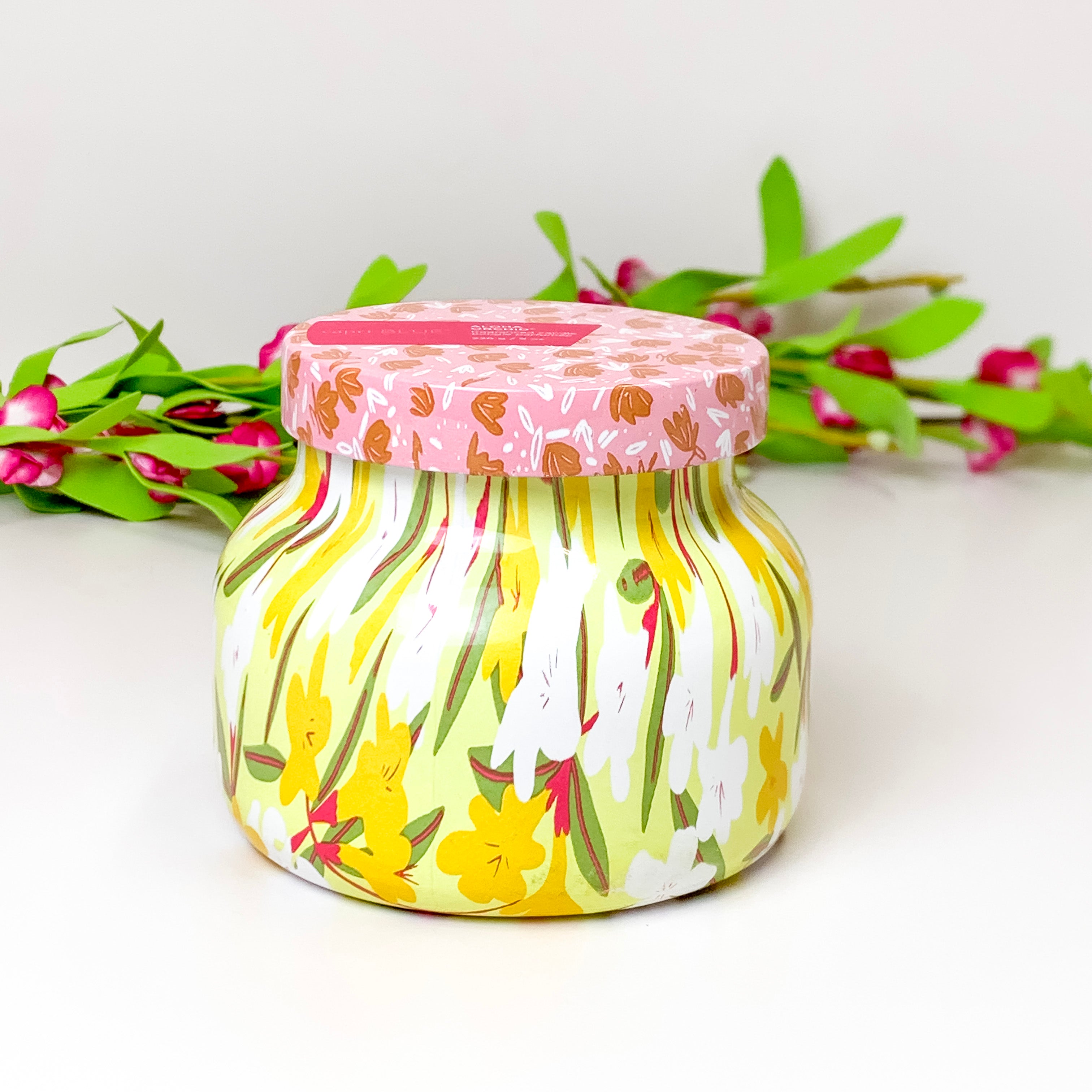 Capri Blue | 8 oz. Petite Jar Candle in Pattern Play | Aloha Orchid - Giddy Up Glamour Boutique