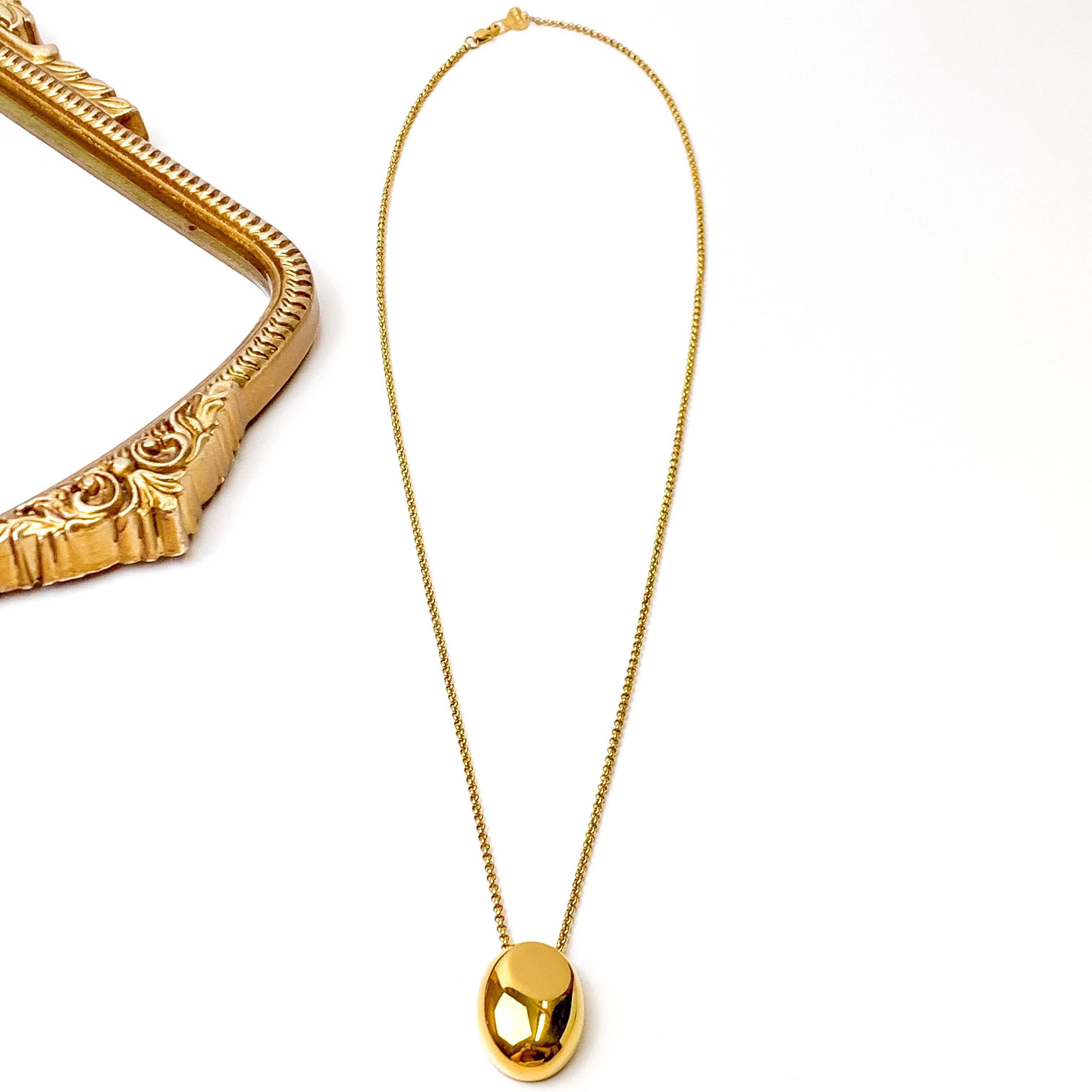 Bracha | La Dome Long Necklace in Gold Tone - Giddy Up Glamour Boutique