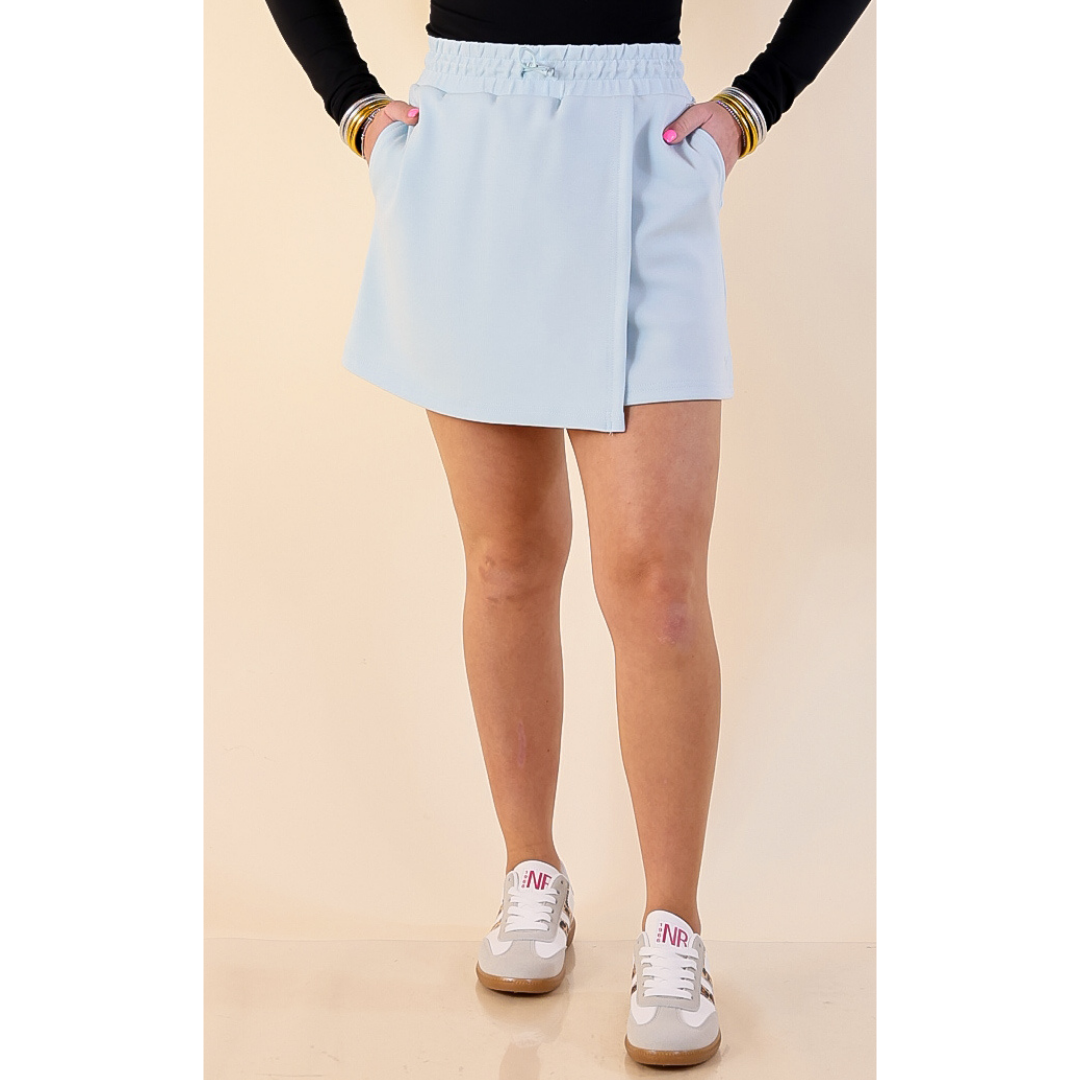 Simply Southern | Modern Staple Buttery Soft Skort with Lining in Baby Blue