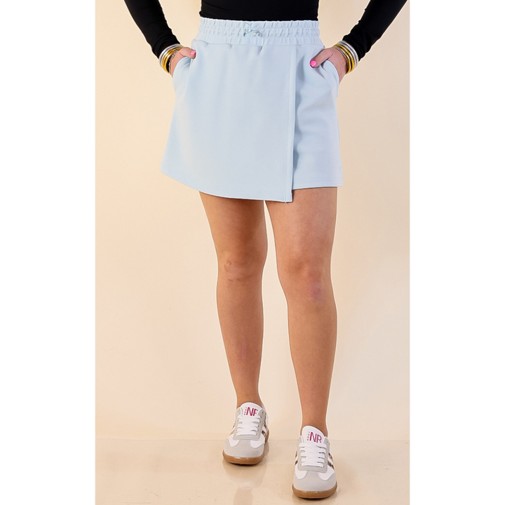 Simply Southern | Modern Staple Buttery Soft Skort with Lining in Baby Blue