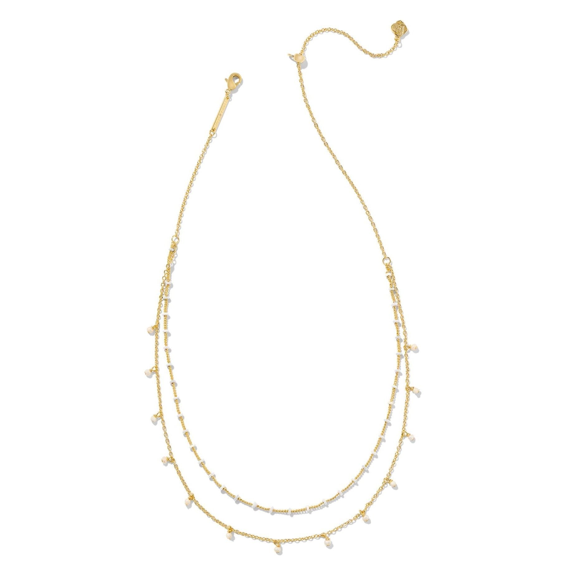 Kendra Scott | Eve Gold Multi Strand Necklace in White Mix