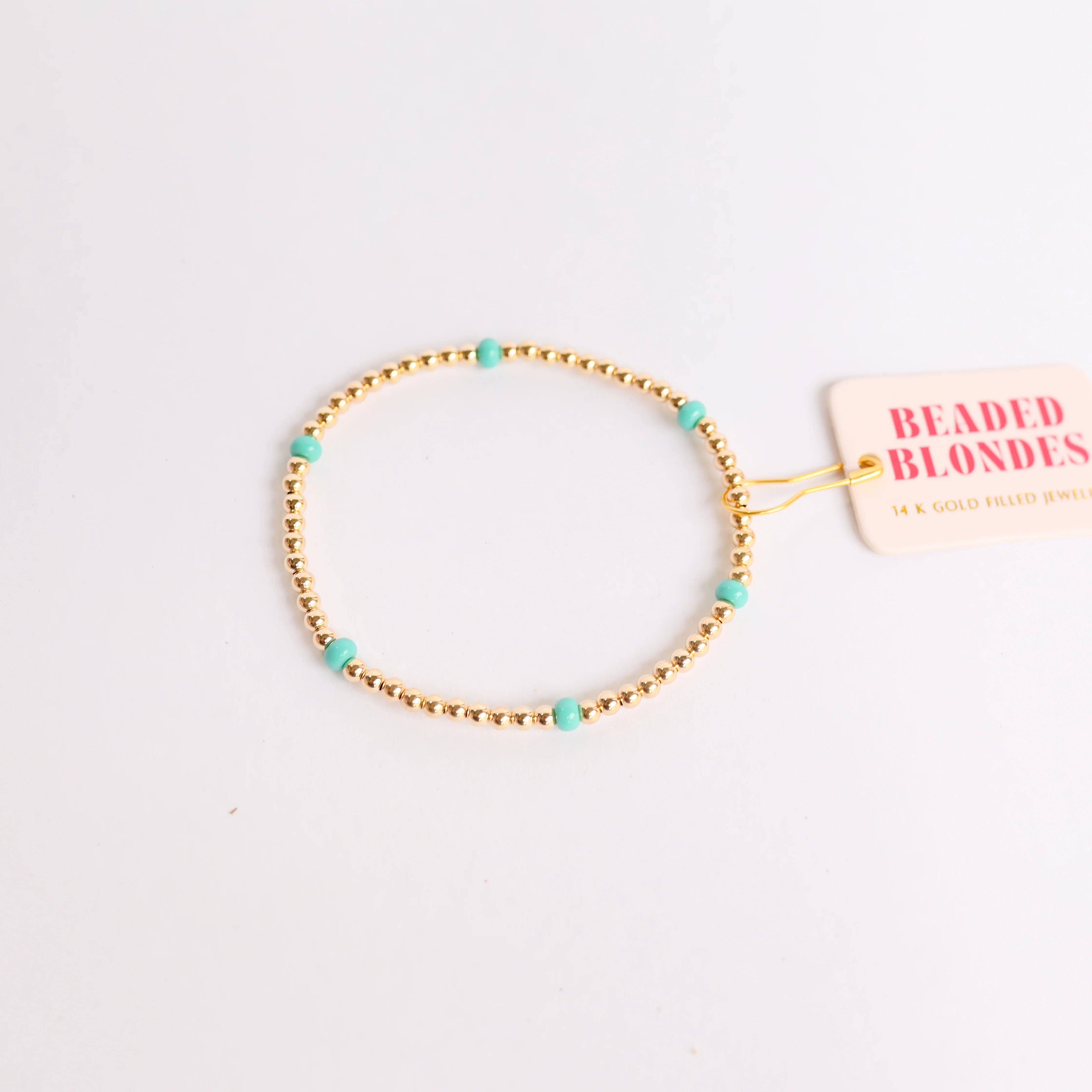 Beaded Blondes | Turquoise Blue Poppi Bracelet - Giddy Up Glamour Boutique