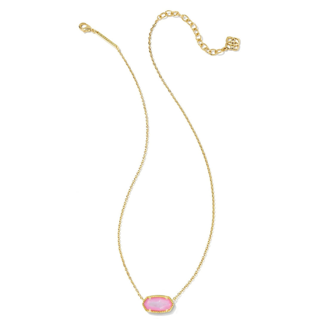 Kendra Scott | Elisa Gold Short Pendant Necklace in Blush Ivory Mother of Pearl - Giddy Up Glamour Boutique