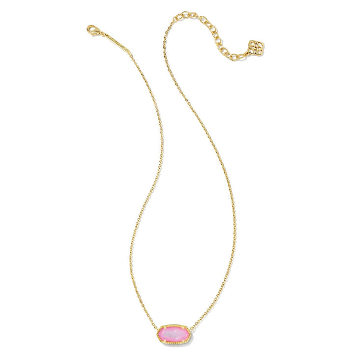 Kendra Scott | Elisa Gold Short Pendant Necklace in Blush Ivory Mother of Pearl - Giddy Up Glamour Boutique