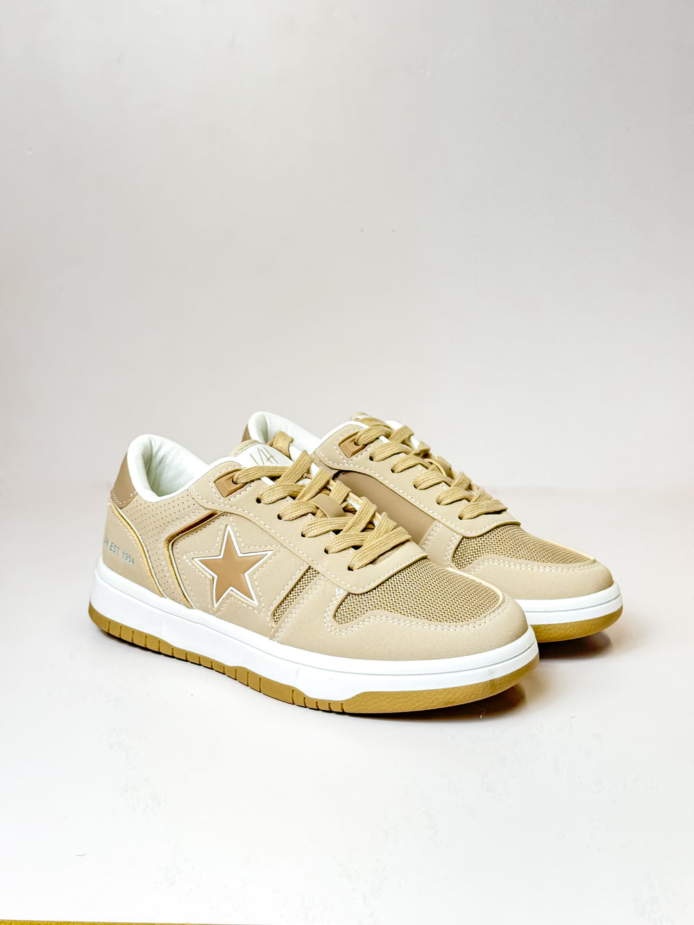 Vintage Havana | Fresh 6 Sneakers in Beige - Giddy Up Glamour Boutique