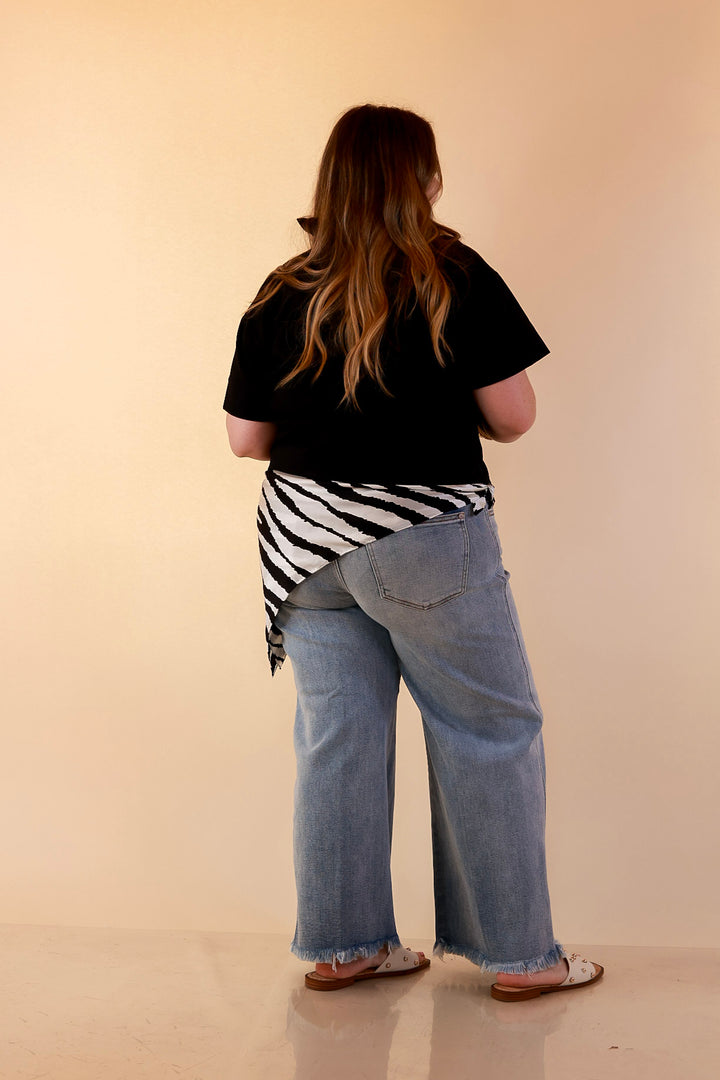 Casual Composure Button Front Short Sleeve Linen Top in Black