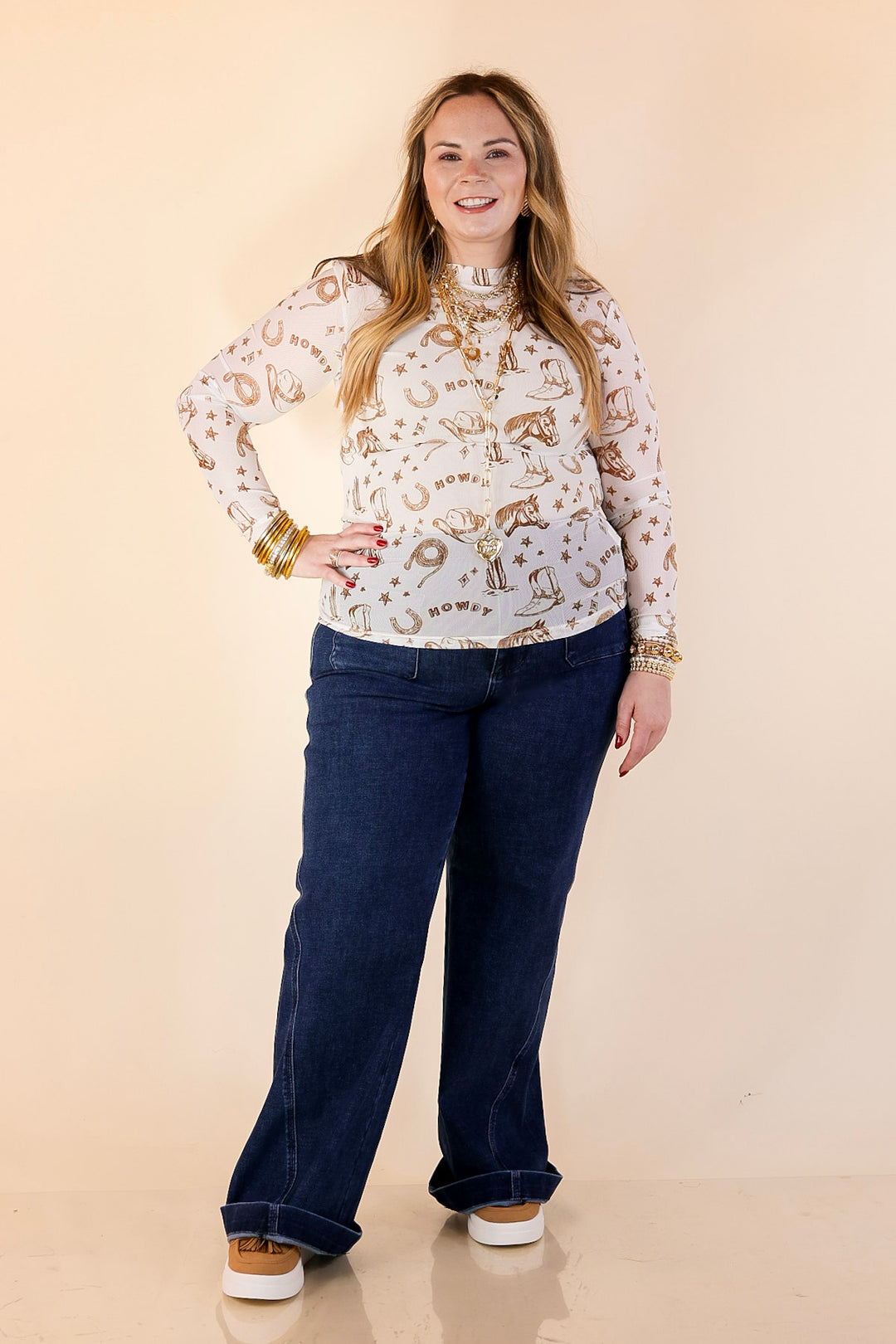 Judy Blue | Front and Center Front Patch Pocket Retro Wide Leg Trouser Jean in Dark Wash