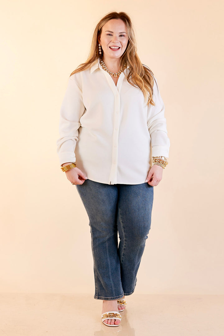 SPANX | AirEssentials Button Down Top in Powder White
