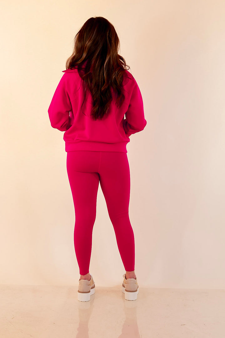 SPANX | Booty Boost® Performance and Shaping 7/8 Leggings in Fuchsia Pink