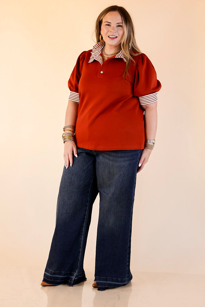 Judy Blue | Statement Maker Wide Leg Palazzo Jeans with Raw Hem and Front Patches in Dark Wash