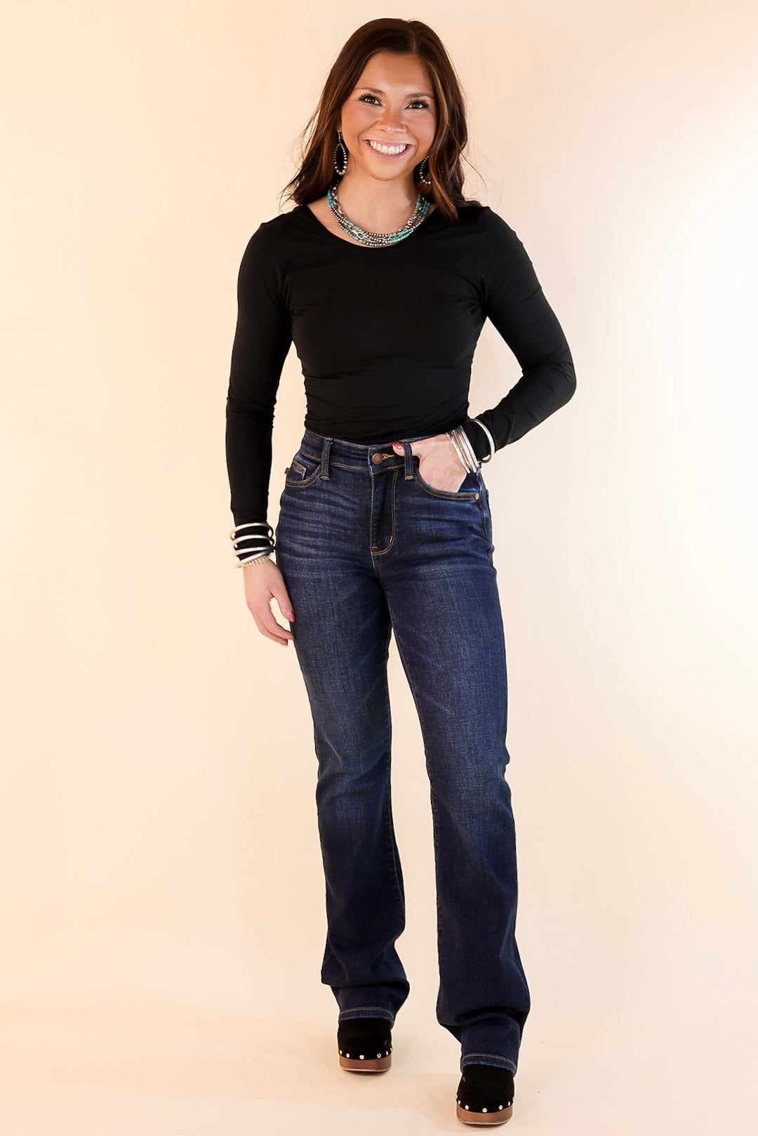 Judy Blue | Daily Essential Bootcut Jean in Dark Wash