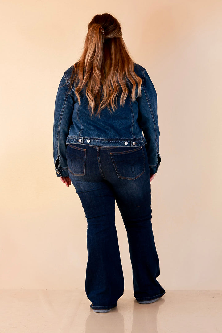 Judy Blue | The Go-To Layer Rigid Magic Classic Denim Jacket in Dark Indigo Wash
