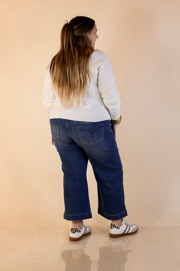 Simply Southern | Finest Touch Crewneck Sweater with Bow Teddy Bear Graphic in Cream