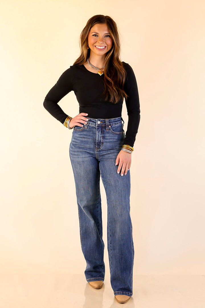 Judy Blue | Perfect Foundation Tummy Control Straight Leg Jean in Medium Wash