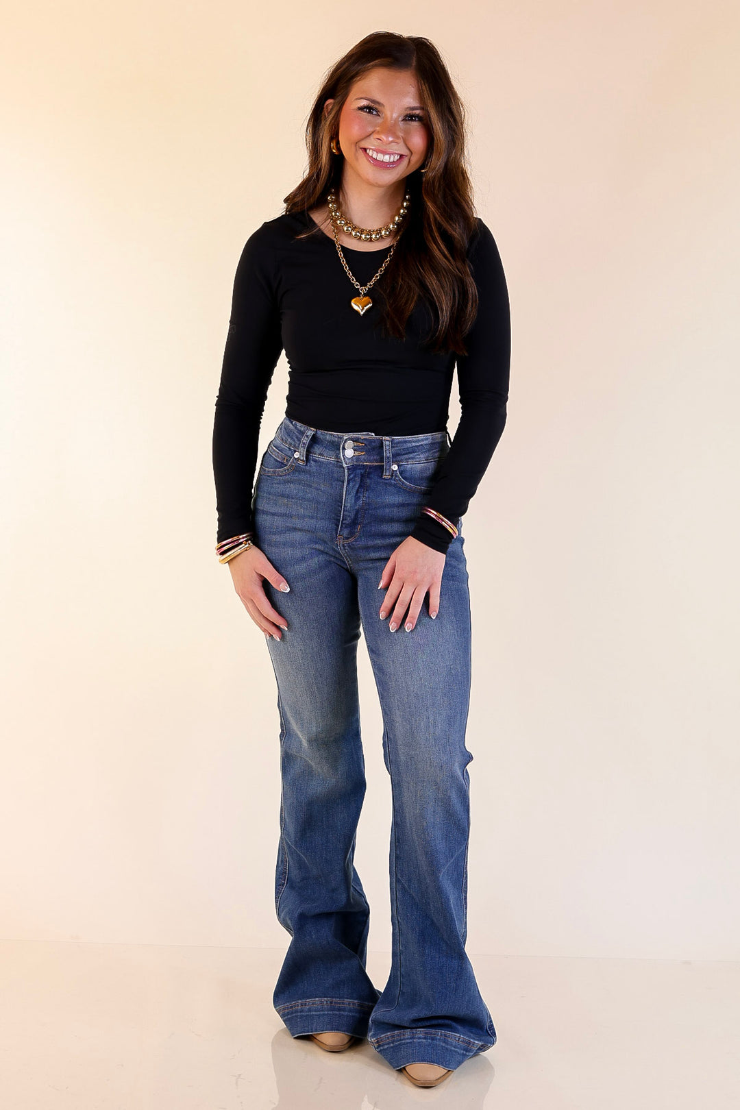 Judy Blue | Signature Style Tummy Control Trouser Jean in Medium Wash