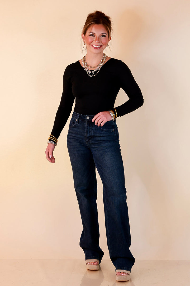 Judy Blue | Flawless Fit Tummy Control Classic Straight Leg Jean in Dark Wash