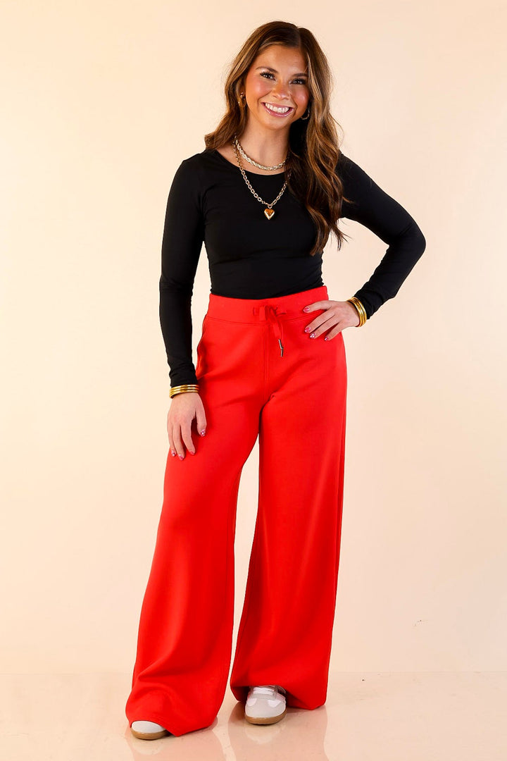 SPANX | AirEssentials Wide Leg Pant in Red