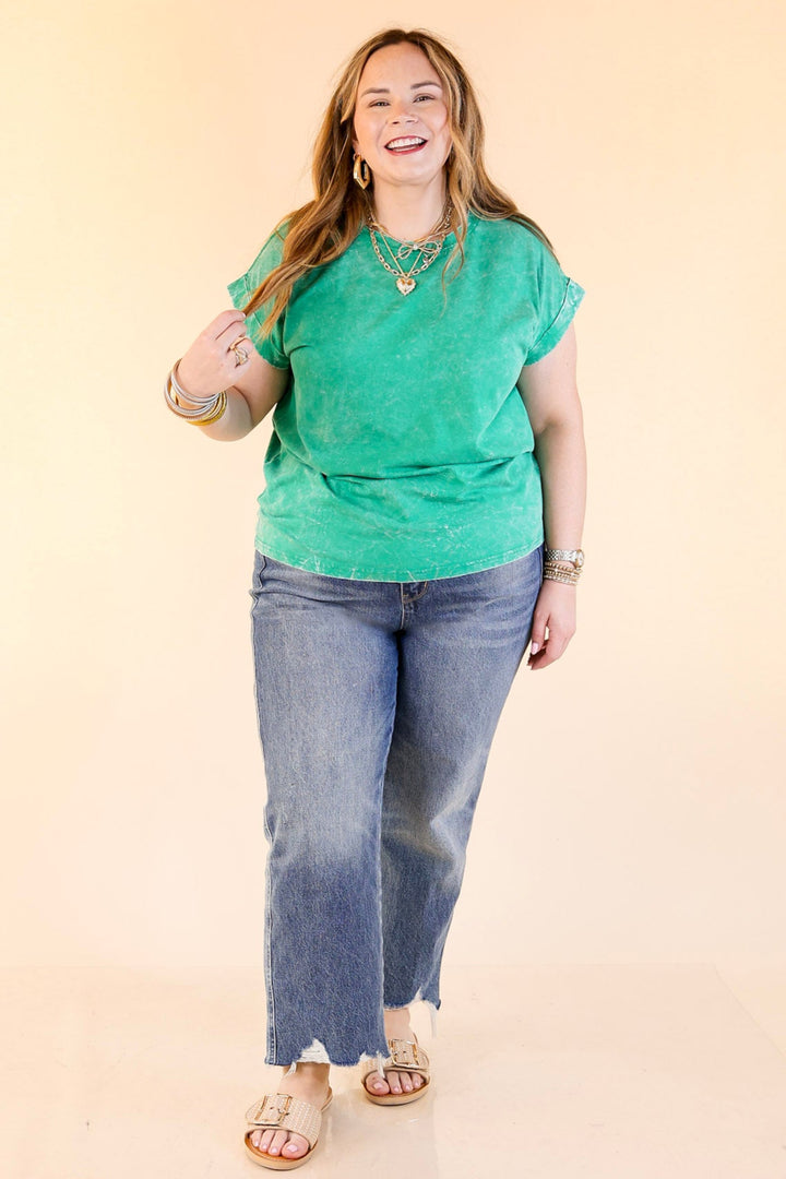 Chic Made Easy Short Sleeve Shirt in Green