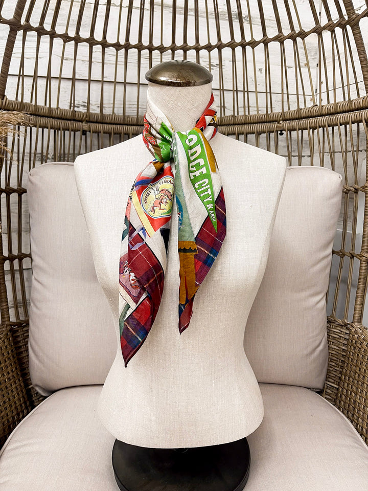 XOXO Art & Co | Rodeo Pennants Shorty Wild Rag Scarf in Multicolor