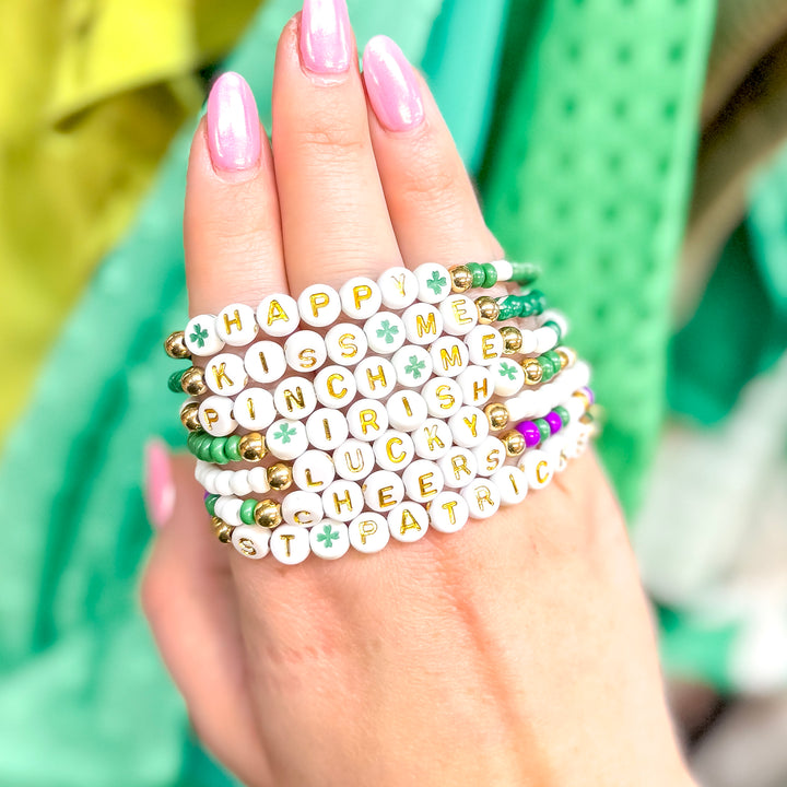Buy 3 for $10 | St. Patrick's Day Friendship Stretch Bracelets - Giddy Up Glamour Boutique