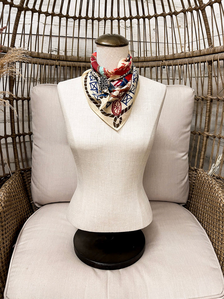 XOXO Art &amp; Co | Camp Blanket Shorty Wild Rag Scarf in Ivory