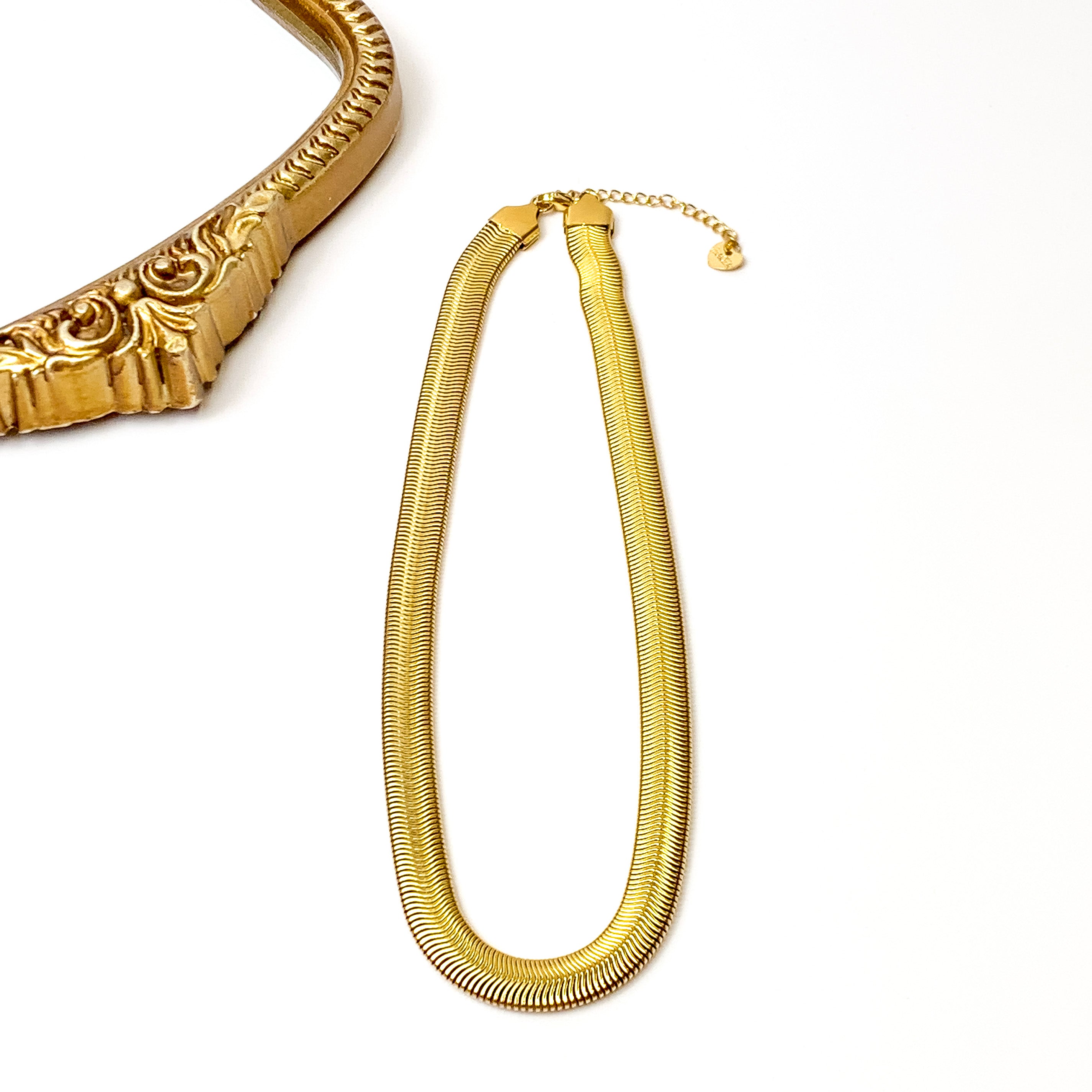 Bracha | Billie Thick Necklace in Gold Tone - Giddy Up Glamour Boutique