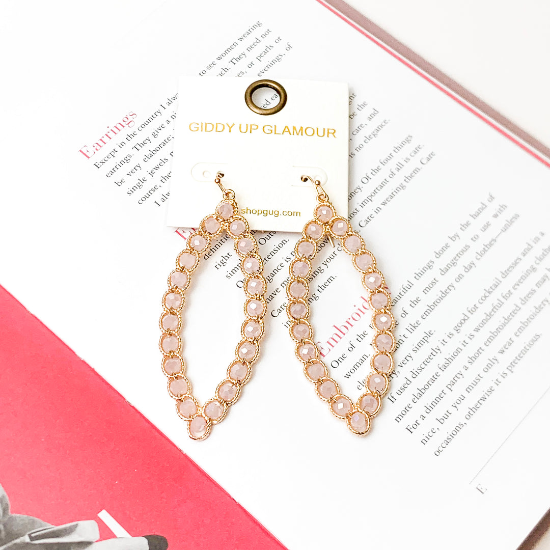 Light Pink Mirage Ellipse Earrings - Giddy Up Glamour Boutique