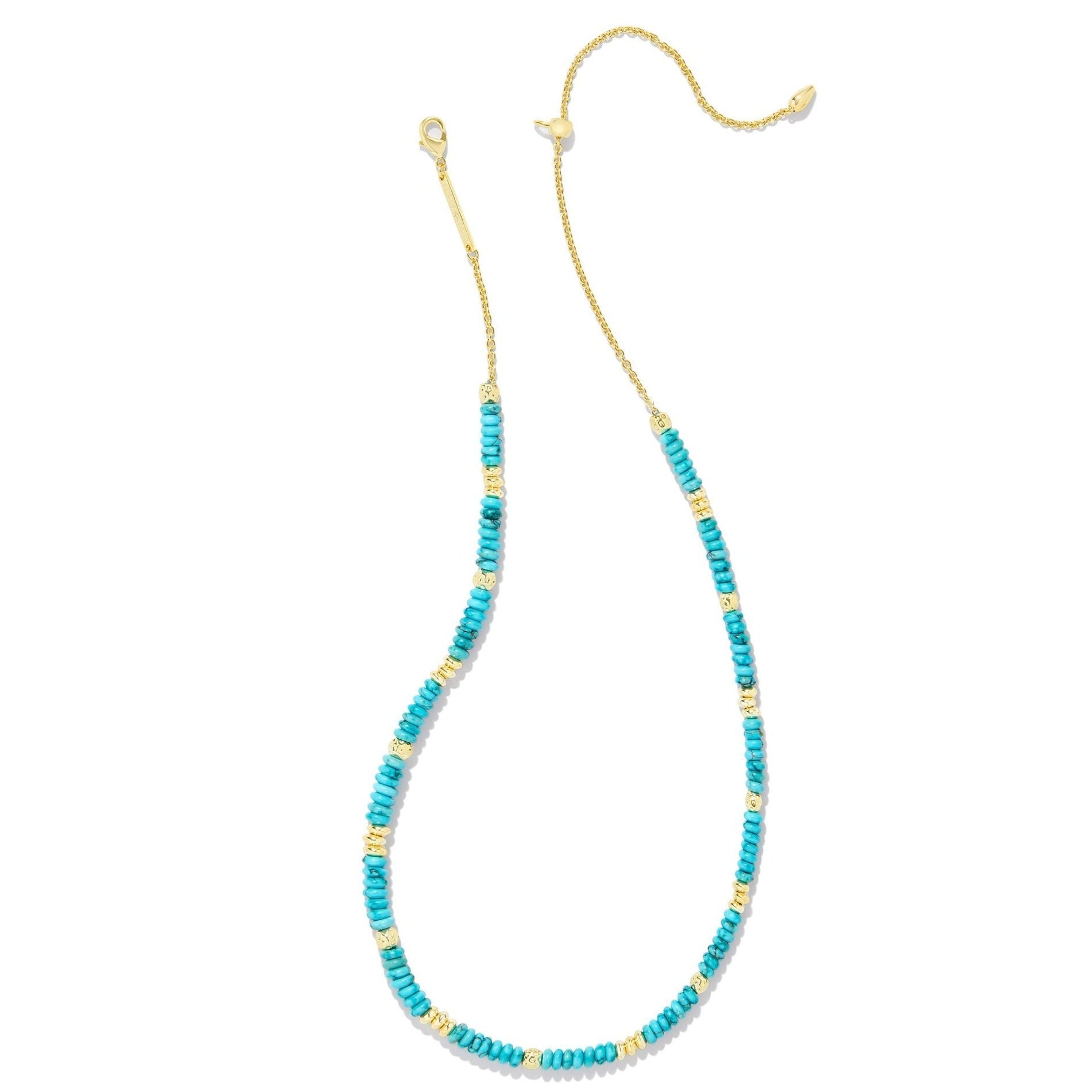 Kendra Scott | Deliah Gold Strand Necklace in Variegated Turquoise Magnesite - Giddy Up Glamour Boutique