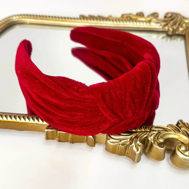 Velvet Knotted Headband in Various Colors