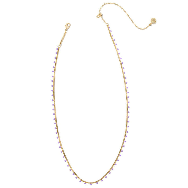 Kendra Scott | Kelsey Gold Strand Necklace in Purple Enamel