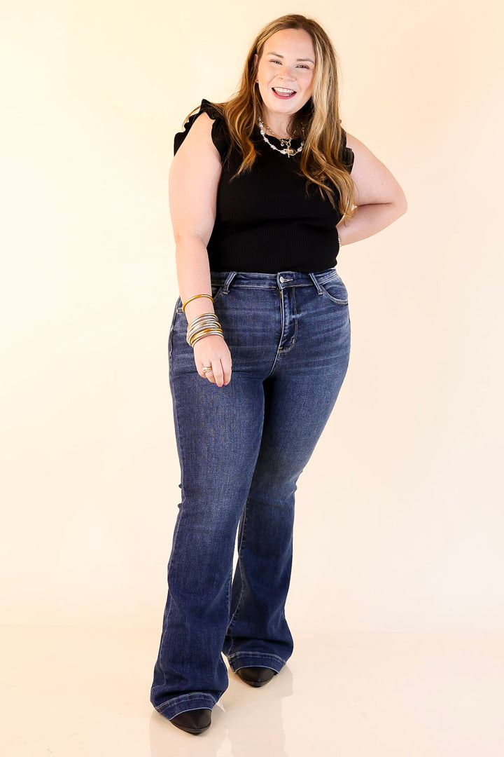 Judy Blue | Tailored Touch Trouser Jean in Dark Wash