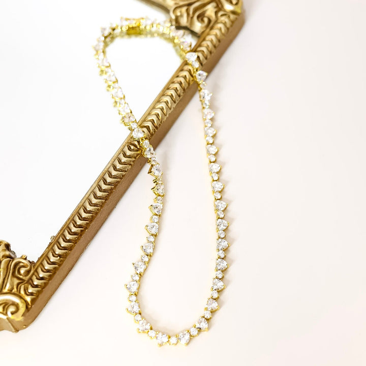 Kinsey Designs | Zanata Heart Tennis Necklace in Gold