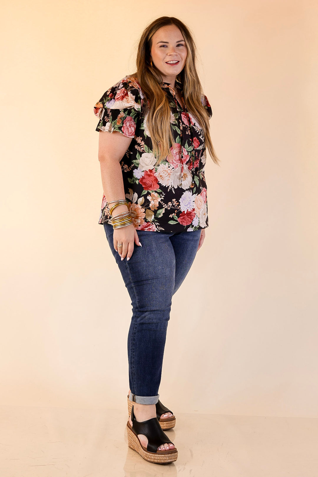 Judy Blue | Naturally Cool Cuffed Boyfriend Denim Jeans in Dark Wash