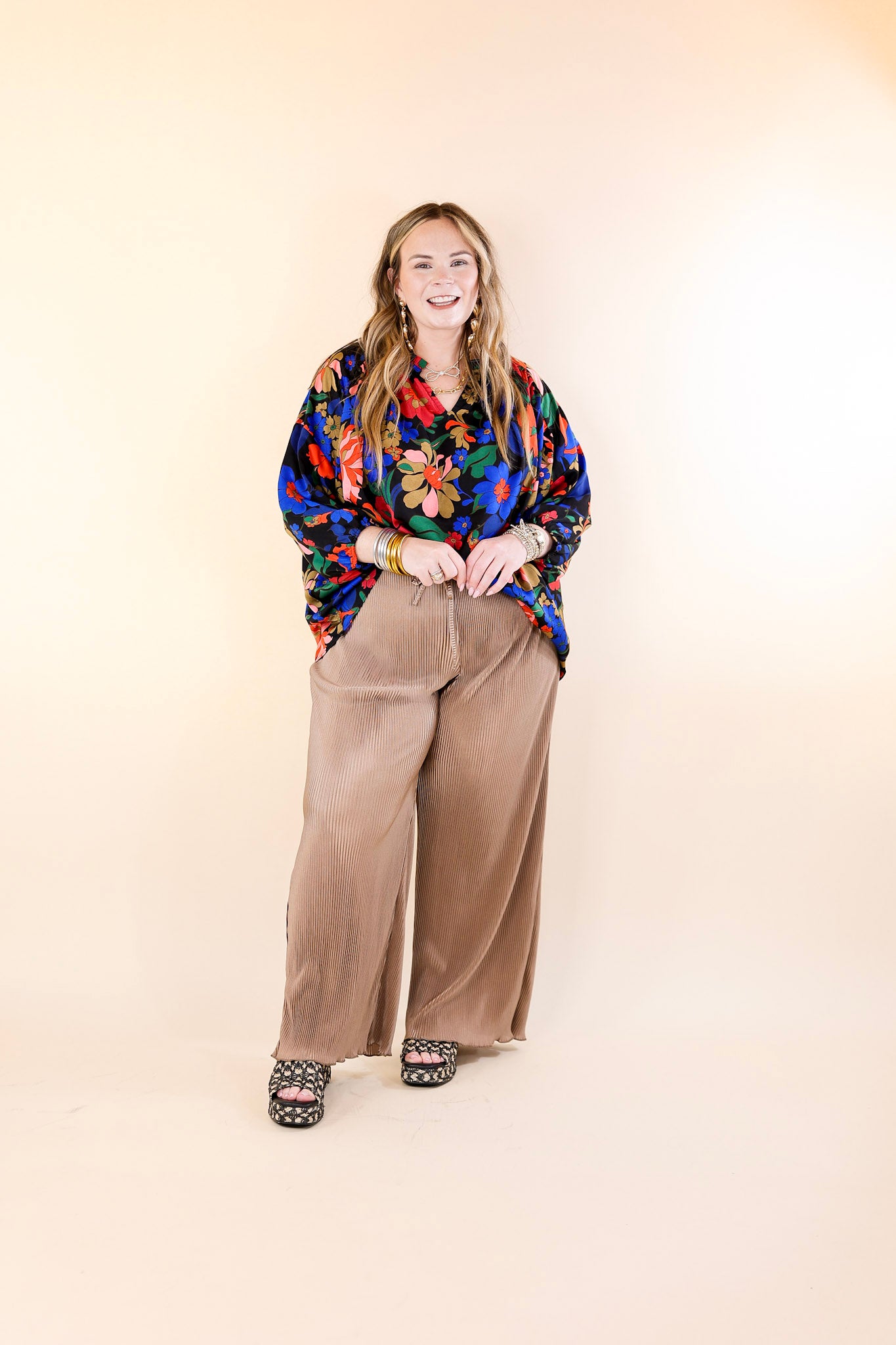 What You Admire Plissé Drawstring Pants in Mocha Brown